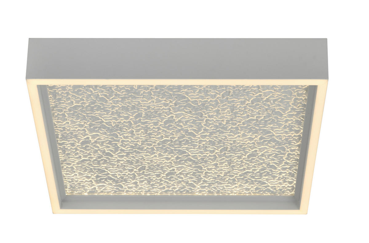 LED-DECKENLEUCHTE Bormes 40/40/6,5 cm  - Weiß, Design, Kunststoff/Metall (40/40/6,5cm)