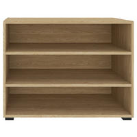 ETAJERĂ  91/67/40 cm culoare lemn stejar  - culoare lemn stejar/negru, Konventionell, plastic/material pe bază de lemn (91/67/40cm) - Hom`in