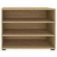 REGAL Eichefarben  - Eichefarben/Schwarz, KONVENTIONELL, Holzwerkstoff/Kunststoff (91/67/40cm) - Hom`in