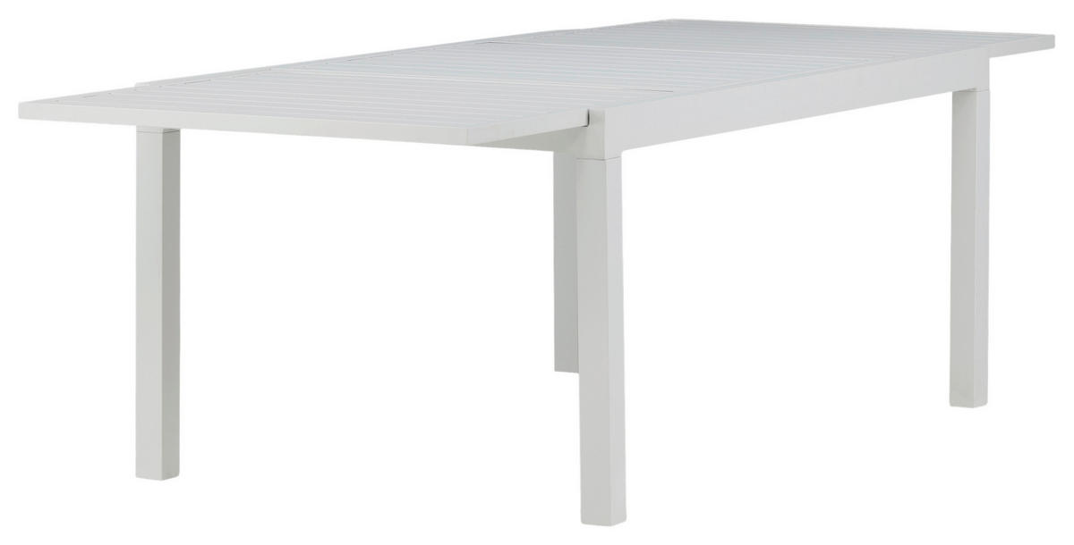 GARTENTISCH Metall Weiß rechteckig  - Weiß, KONVENTIONELL, Metall (160/100/75cm) - Gardenson