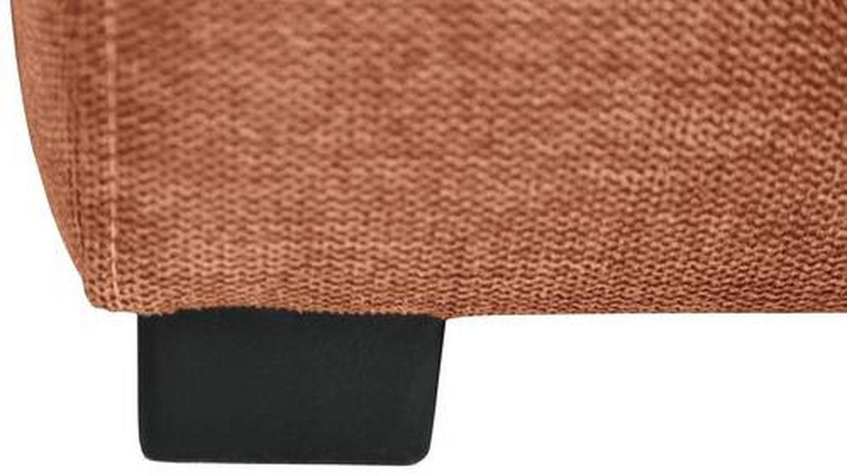 ECKSOFA inkl.Funktionen Cognac Webstoff  - Cognac/Schwarz, Design, Kunststoff/Textil (276/173cm) - Stylife