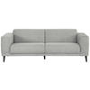 3-SITZER-SOFA OSLO_LZ in Webstoff Hellgrau  - Hellgrau/Schwarz, Design, Holz/Textil (218/77/93cm) - MID.YOU