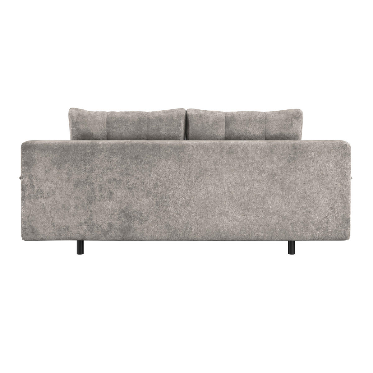 SCHLAFSOFA  mit Liegefunktion, Schlafen auf Sitzhöhe, Rücken echt Chenille Grau  - Schwarz/Grau, KONVENTIONELL, Textil/Metall (203/94/96cm) - Carryhome