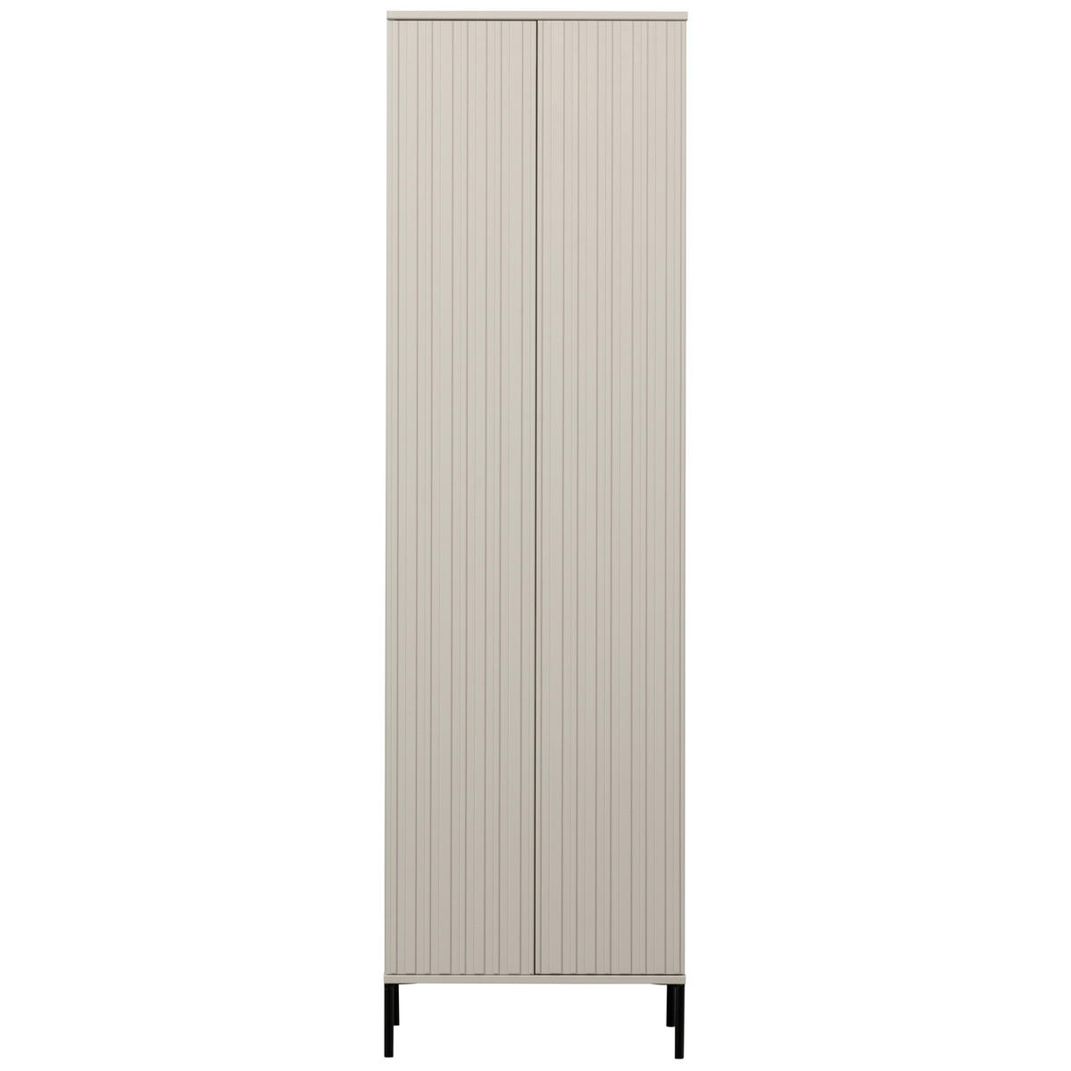 GARDEROBENSCHRANK Gravure  in 60/210/42 cm  - Schwarz/Grau, Design, Holz/Metall (60/210/42cm) - Livetastic