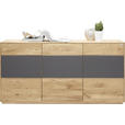 SIDEBOARD  in 177/89/42 cm  - Eichefarben/Anthrazit, Design, Glas/Holz (177/89/42cm) - Waldwelt