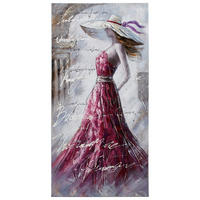 UNIKAT 50/100 cm  - Violett/Weiß, LIFESTYLE, Holz/Textil (50/100cm) - Monee