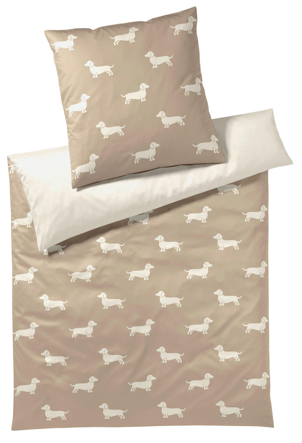 POSTELJNINA 140/200 cm mako saten bež  - bež, Konvencionalno, tekstil (140/200cm) - Elegante