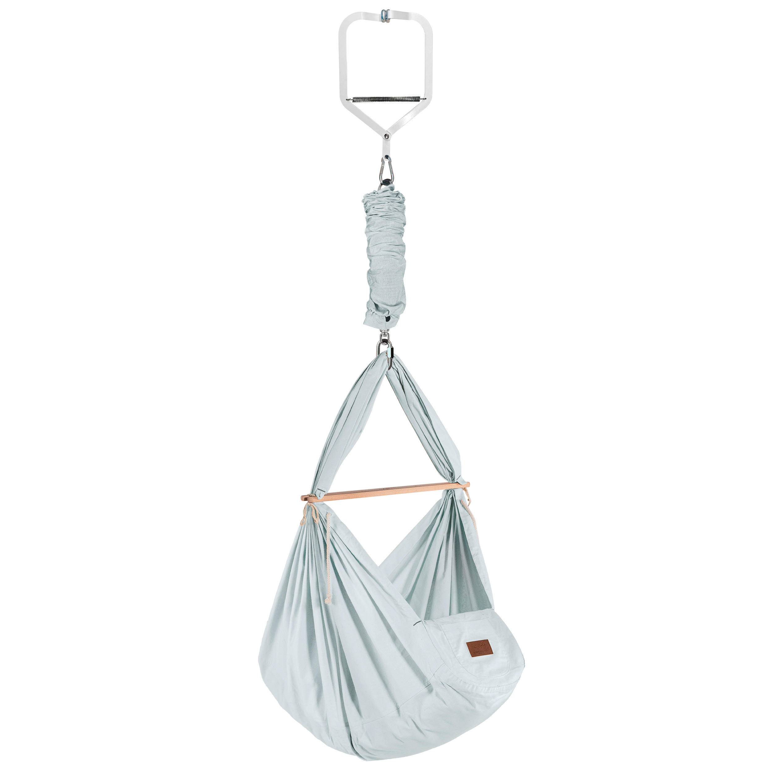 FEDERWIEGE ORGANIC AIRGREY  Hellgrau  - Hellgrau, Basics, Textil/Metall (30/166/137cm) - SCHMUSEWOLKE