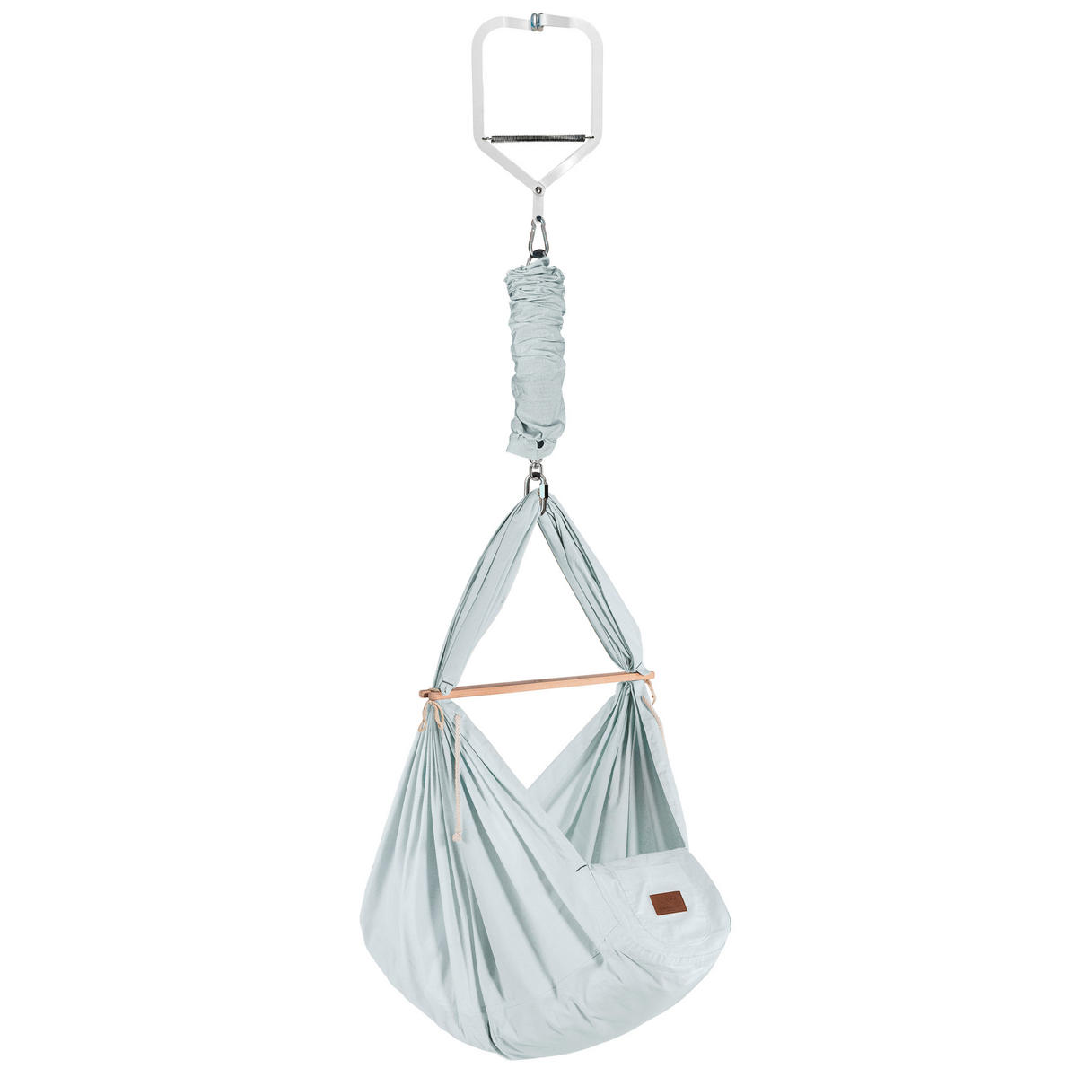 FEDERWIEGE ORGANIC AIRGREY  Hellgrau  - Hellgrau, Basics, Textil/Metall (30/166/137cm) - SCHMUSEWOLKE