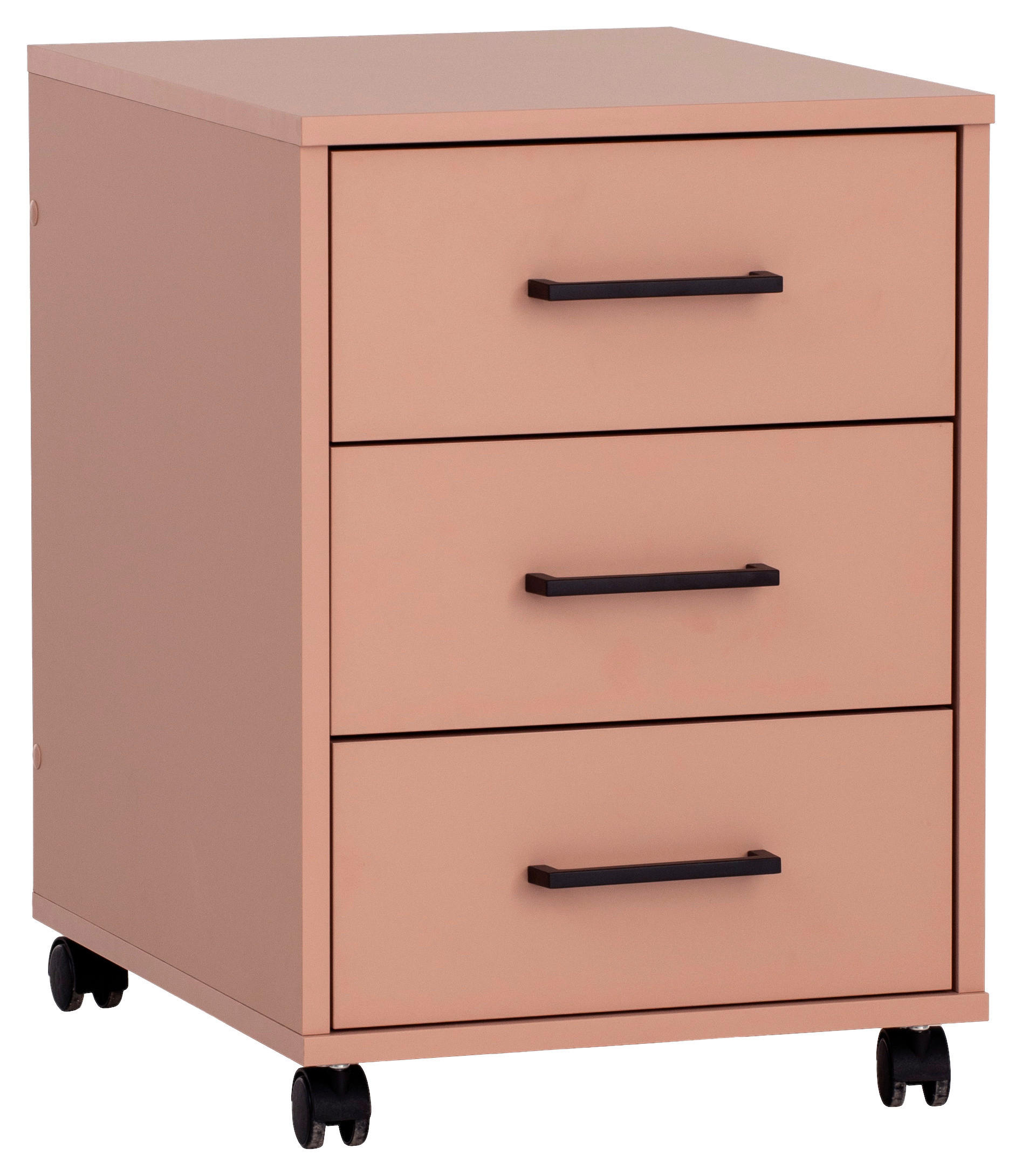 ROLLCONTAINER Orange  - Schwarz/Orange, MODERN, Holzwerkstoff/Kunststoff (40,1/57/50cm) - MID.YOU