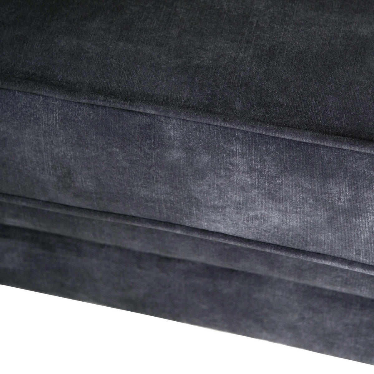 CHESTERFIELD-SOFA Flachgewebe Anthrazit  - Anthrazit/Schwarz, KONVENTIONELL, Textil (203/79/93cm) - Livetastic