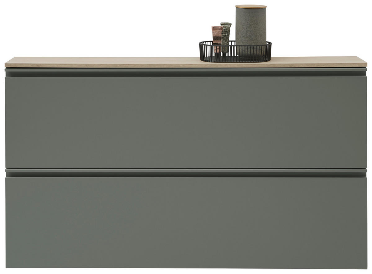 SCHUHSCHRANK Grün, Eichefarben  - Eichefarben/Grün, Design, Holzwerkstoff/Metall (140,1/80/19cm) - Voleo