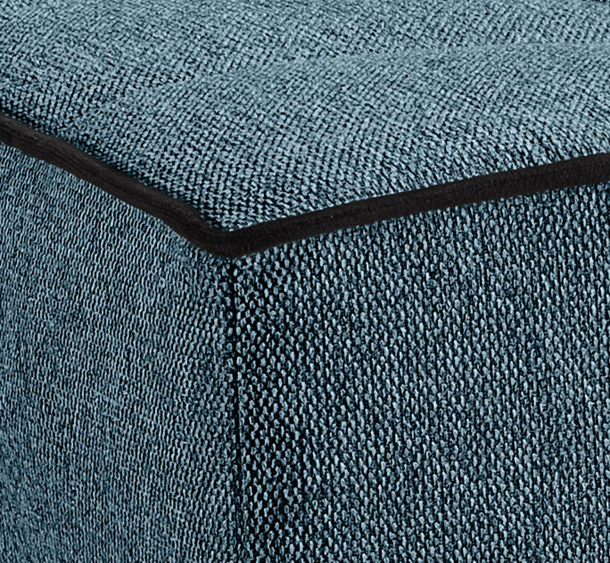 SCHLAFSOFA BONO  mit Liegefunktion Struktur Blau  - Hellbraun/Blau, Basics, Holz/Textil (199/91/91cm) - MID.YOU