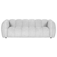 BIG SOFFA i chenille ljusgrå  - ljusgrå/svart, Klassisk, textil/plast (217/74/100cm) - MID.YOU