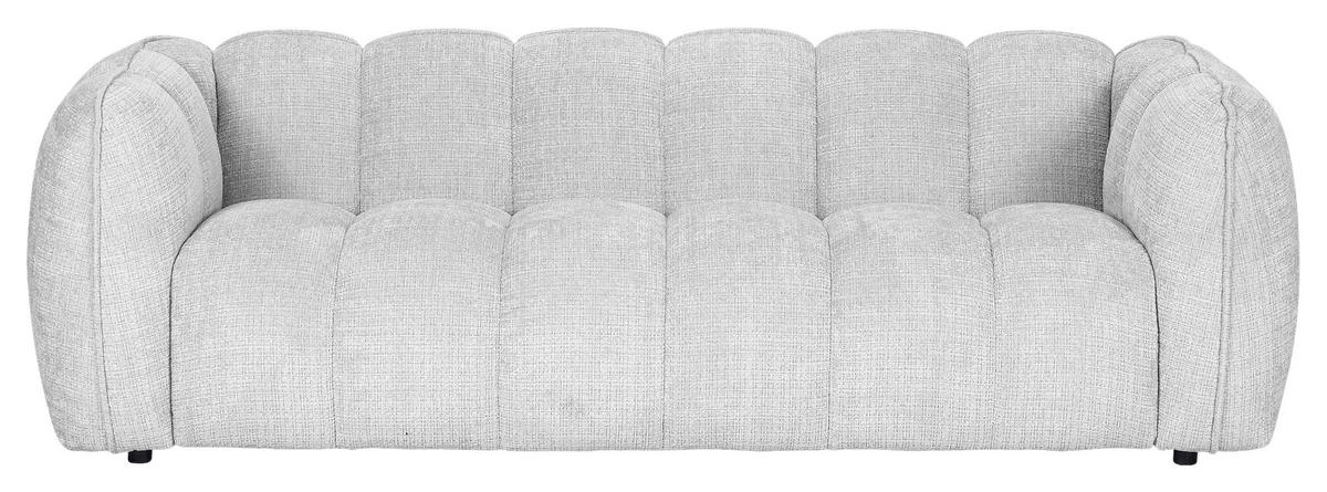 BIG SOFFA i chenille ljusgrå  - ljusgrå/svart, Klassisk, textil/plast (217/74/100cm) - MID.YOU