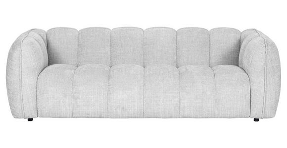 BIGSOFA in Chenille Hellgrau - Hellgrau/Schwarz, KONVENTIONELL, Kunststoff/Textil (217/74/100cm) - Carryhome