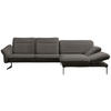 ECKSOFA in Webstoff Dunkelgrau  - Dunkelgrau/Anthrazit, Design, Textil/Metall (299/203cm) - Himolla