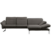 ECKSOFA in Webstoff Dunkelgrau  - Dunkelgrau/Anthrazit, Design, Textil/Metall (299/203cm) - Himolla