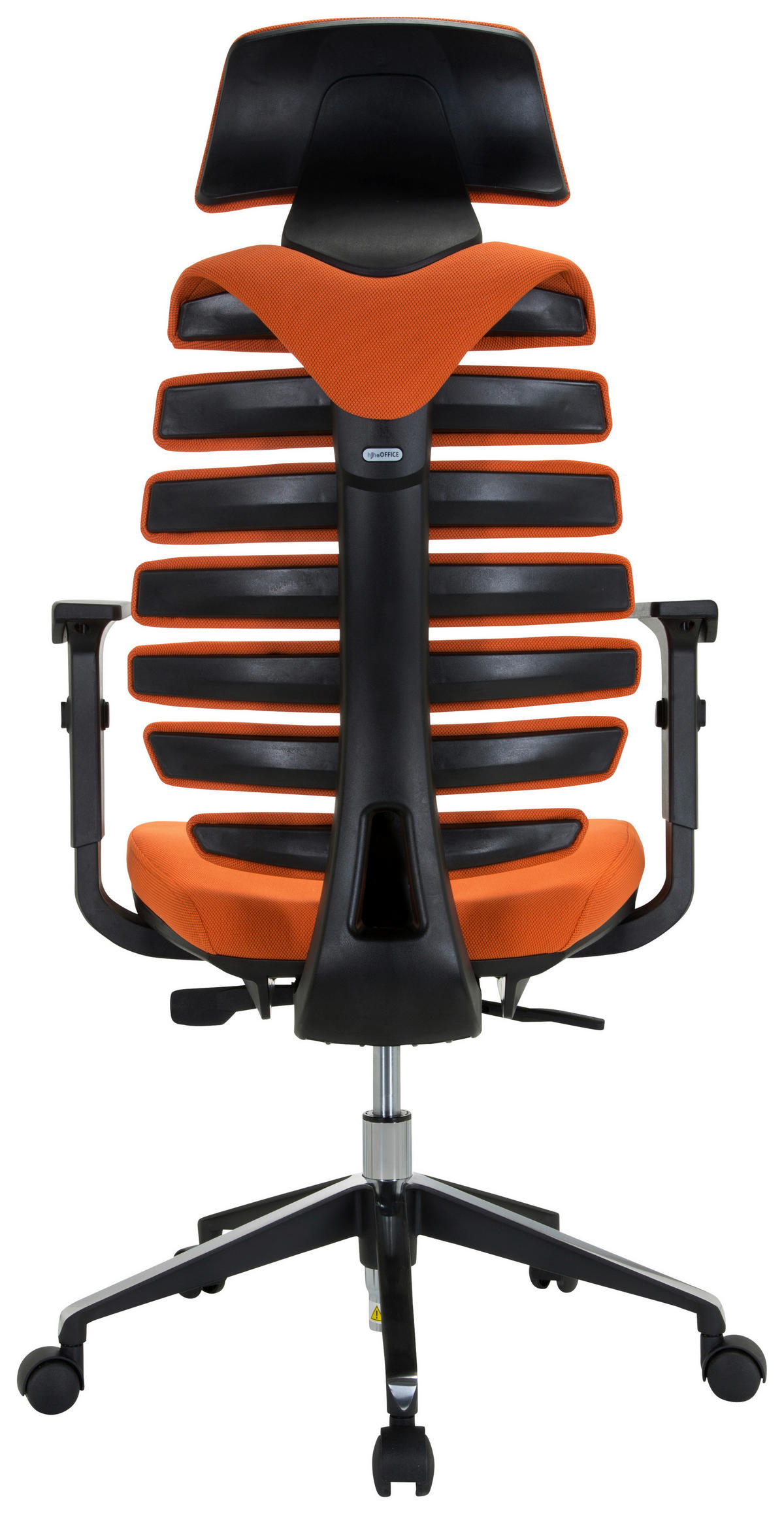 OTOČNÁ ŽIDLE, plochá tkanina, oranžová, černá - oranžová/černá, Moderní, kov/textil (65/131/53cm) - MID.YOU