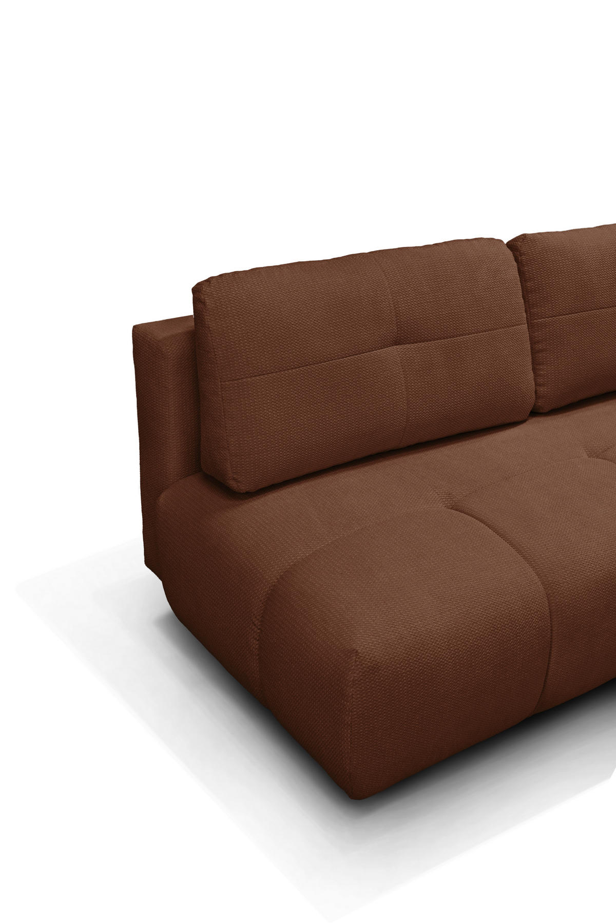 SCHLAFSOFA Struktur Rot  - Rot/Schwarz, Design, Textil (208/92/104cm) - MID.YOU