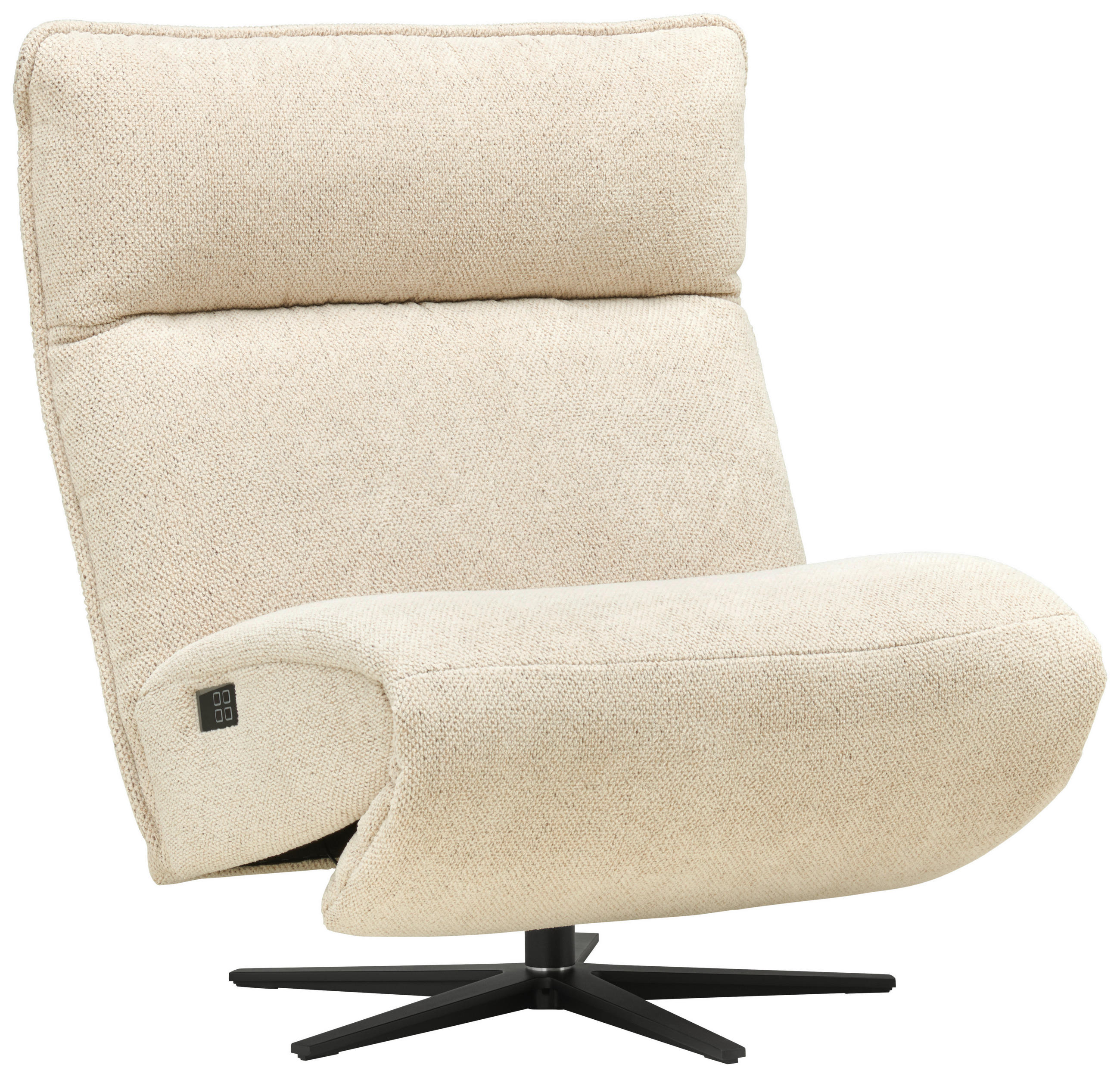RELAXAČNÍ KŘESLO, textil, krémová - černá/krémová, Moderní, kov/textil (90/106/96cm) - Chilliano