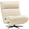 RELAXSESSEL in Textil Creme  - Creme/Schwarz, Modern, Textil/Metall (90/106/96cm) - Chilliano