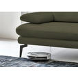 3-SITZER-SOFA in Leder Grün  - Schwarz/Grün, Design, Leder/Metall (222/86/104cm) - Dieter Knoll