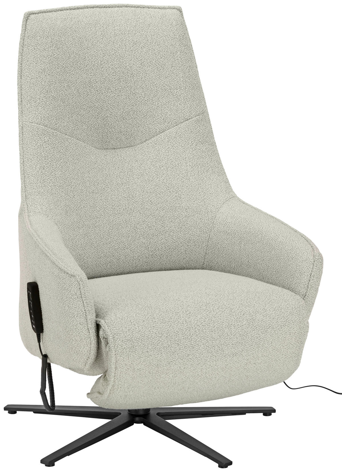 RELAXSESSEL in Textil Creme  - Anthrazit/Creme, Design, Textil/Metall (70/112/85cm) - Himolla
