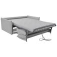 SCHLAFSOFA Webstoff Grau, Hellgrau  - Hellgrau/Schwarz, KONVENTIONELL, Kunststoff/Textil (185/86/104cm) - Carryhome