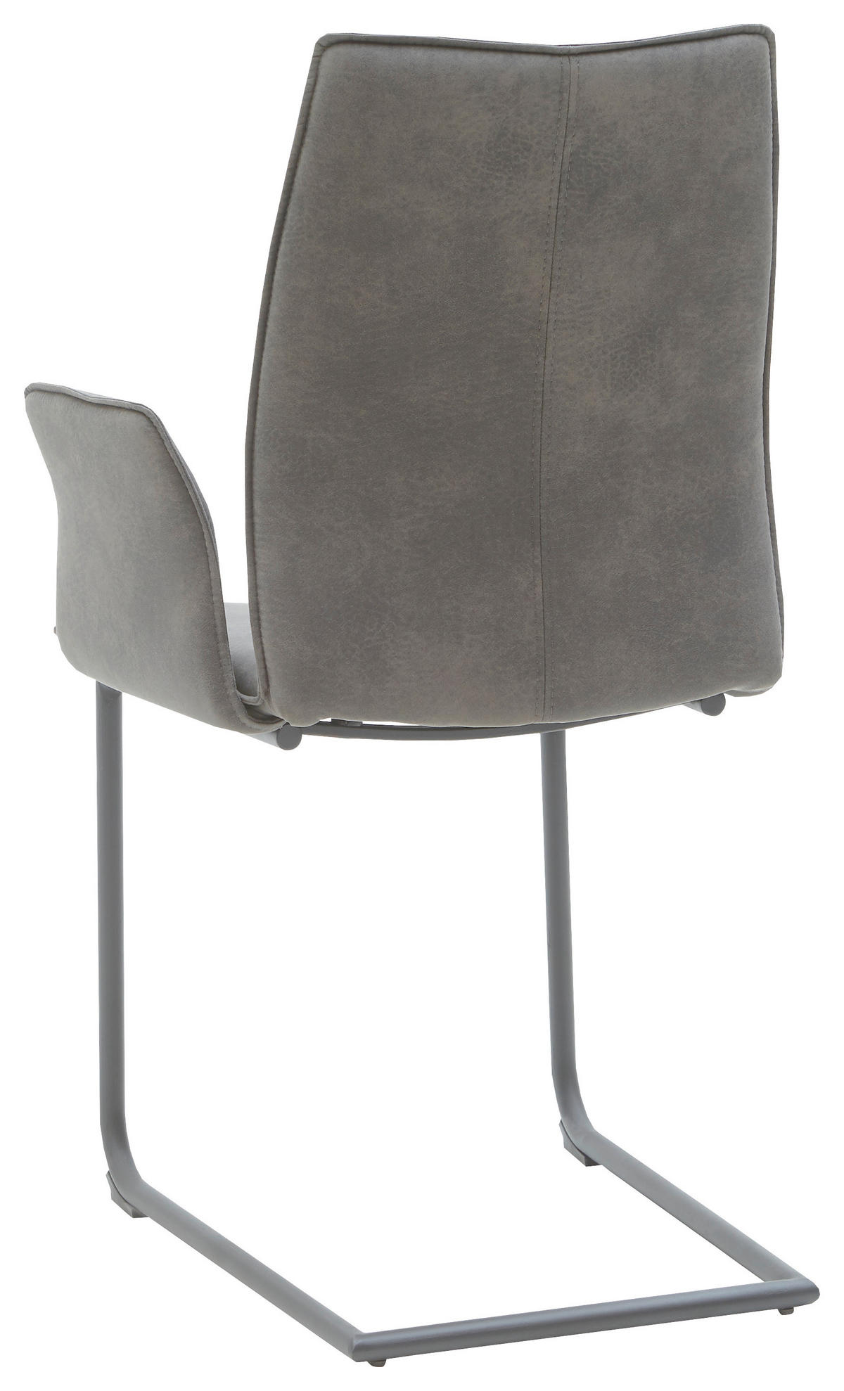 ARMLEHNSTUHL  in Eisen Mikrofaser  - Anthrazit/Schwarz, Design, Textil/Metall (46/93/57cm) - Dieter Knoll