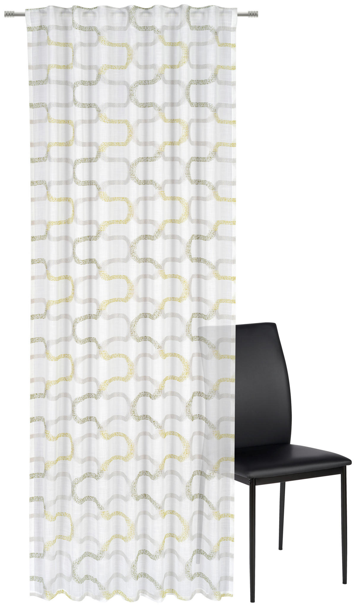 FERTIGVORHANG  halbtransparent   140/245 cm  - Grün, KONVENTIONELL, Textil (140/245cm) - Esposa