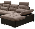 WOHNLANDSCHAFT Dunkelbraun, Hellbraun Webstoff  - Hellbraun/Dunkelbraun, MODERN, Textil (218/324/170cm) - MID.YOU