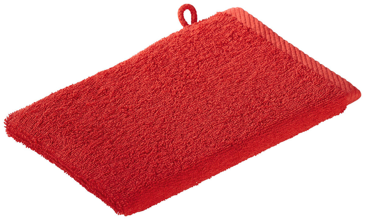 WASCHLAPPEN QUATTRO Rot  - Rot, Konventionell, Textil (16/22cm) - Esposa