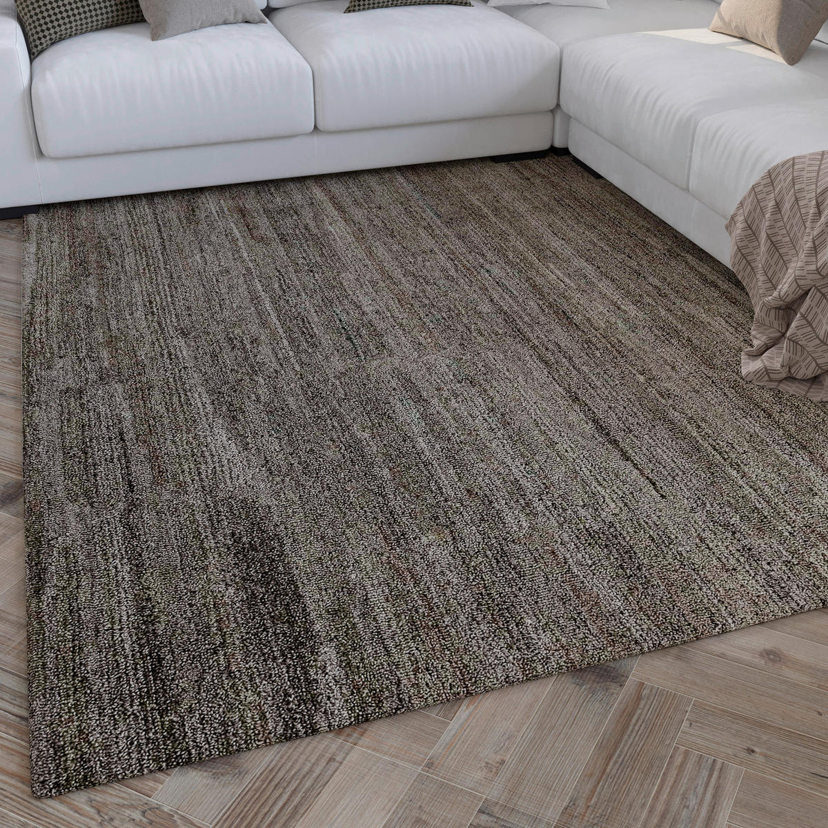 WEBTEPPICH 300/400 cm Hamptons Eighteen Graubraun  - Graubraun, KONVENTIONELL, Textil (300/400cm) - WECON HOME