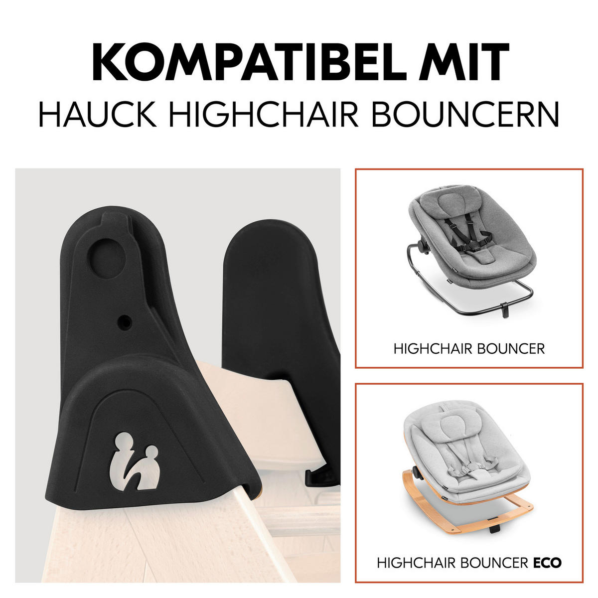 ADAPTER - Schwarz, Basics, Kunststoff (11,5/18,5/12cm) - Hauck