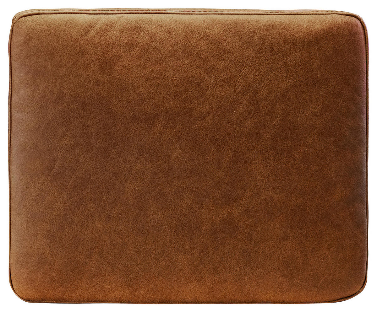 ZIERKISSEN   52/42/7 cm  - Cognac, Design, Leder (52/42/7cm) - Livetastic