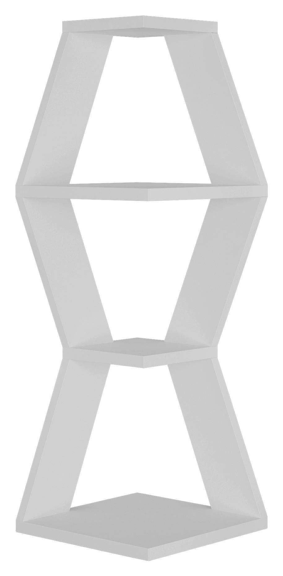 WANDBOARD Weiß  - Weiß, Design, Holzwerkstoff (30/86/30cm) - Livetastic
