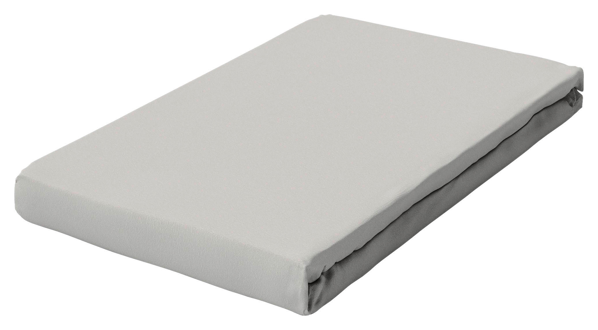 BOXSPRING-SPANNLEINTUCH PURE Jersey  - Hellgrau, Basics, Textil (90-100/190-220cm) - Schlafgut