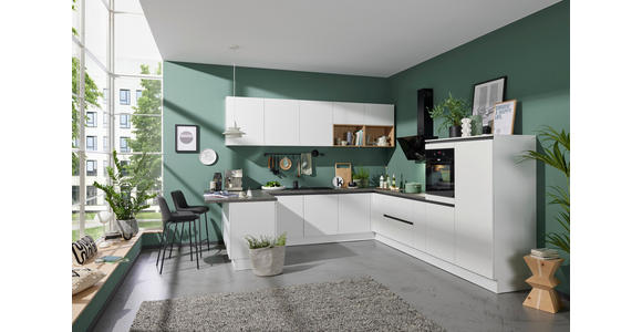 EINBAUKÜCHE   - Weiß, Design, Holzwerkstoff - Novel