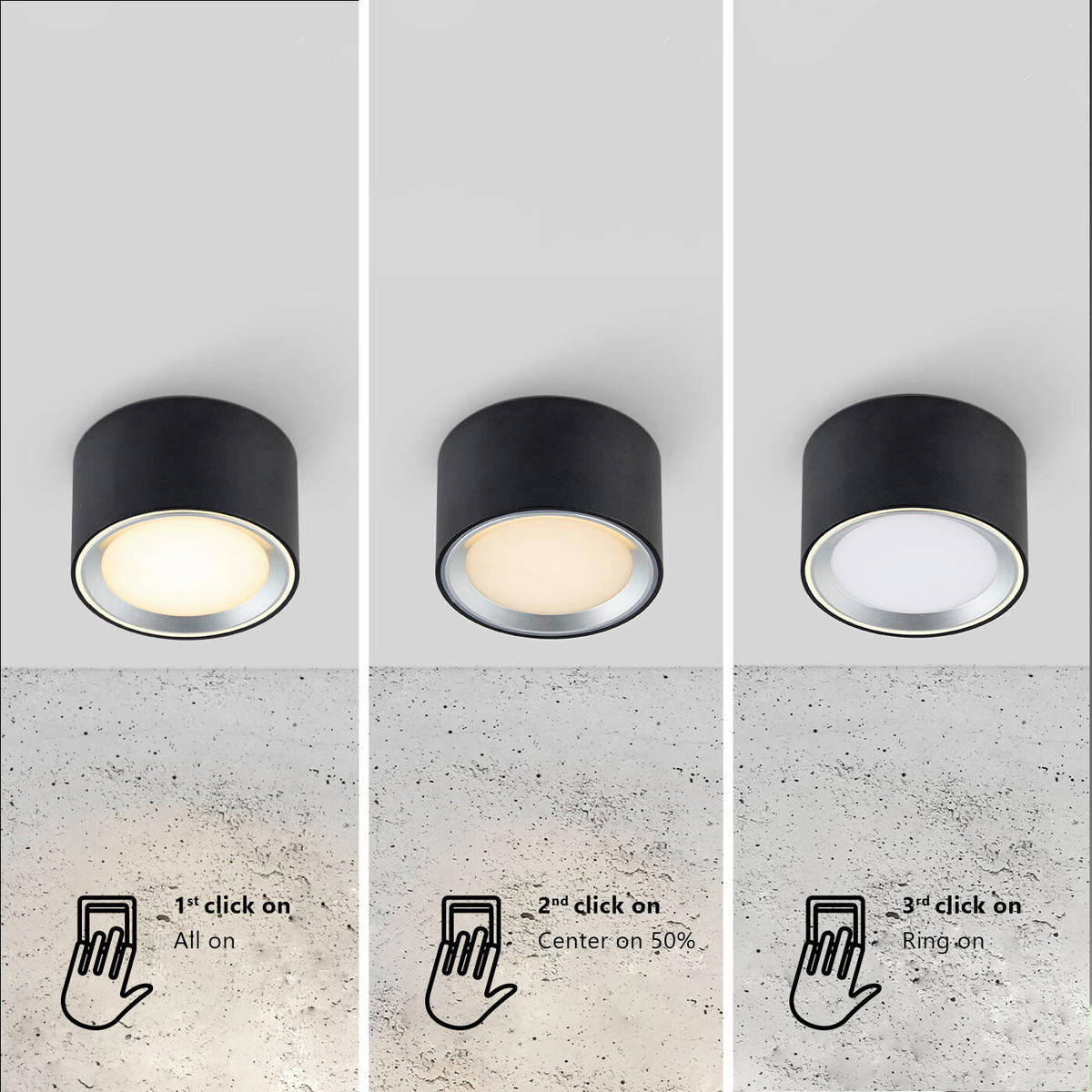 BADEZIMMER-DECKENLEUCHTE  12,5/8,2 cm    - Schwarz, Basics, Metall (12,5/8,2cm) - Nordlux