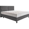 BOXSPRINGBETT 180/220 cm  in Grau  - Schwarz/Grau, KONVENTIONELL, Textil/Metall (180/220cm) - Esposa