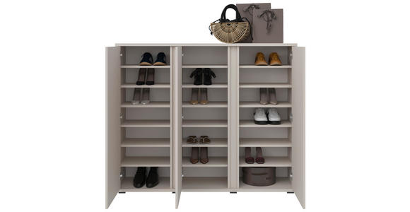 SCHUHSCHRANK 145/120/34 cm - Kaschmir/Anthrazit, KONVENTIONELL, Holzwerkstoff/Kunststoff (145/120/34cm) - Xora