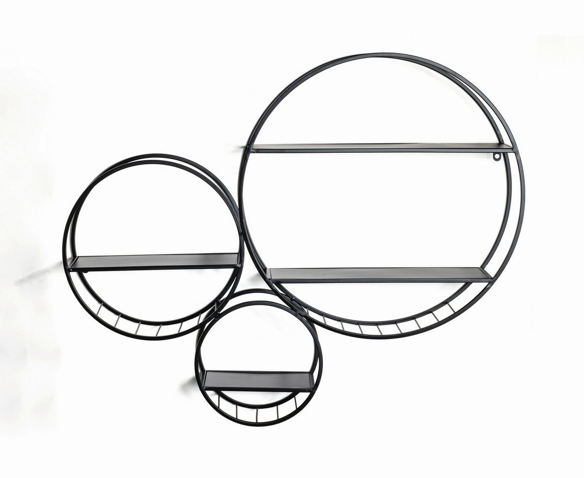 VÄGGHYLLPLAN 90/73/15 cm  - svart, Modern, metall (90/73/15cm) - Lomoco