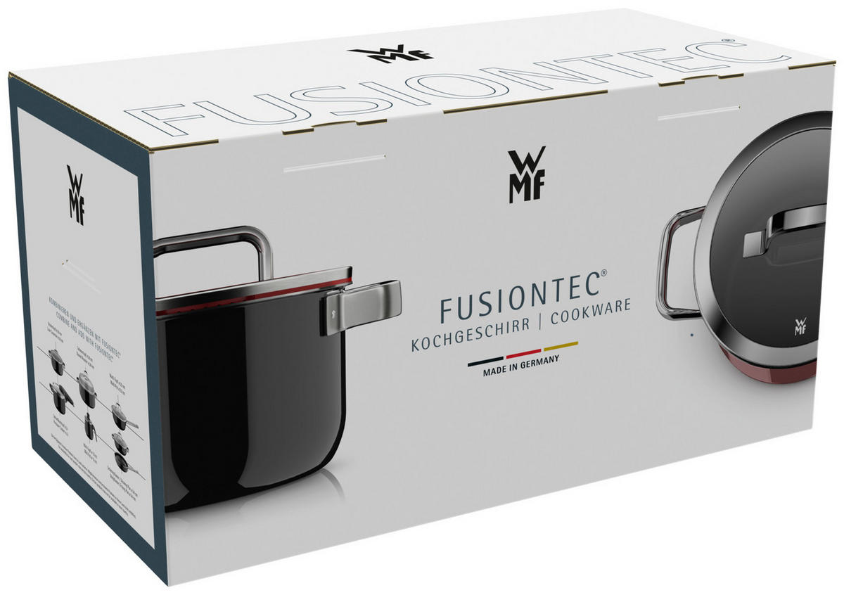 KOCHTOPFSET Fusiontec Mineral Pro 4-teilig  - Schwarz, Basics, Metall (60/30/33cm) - WMF
