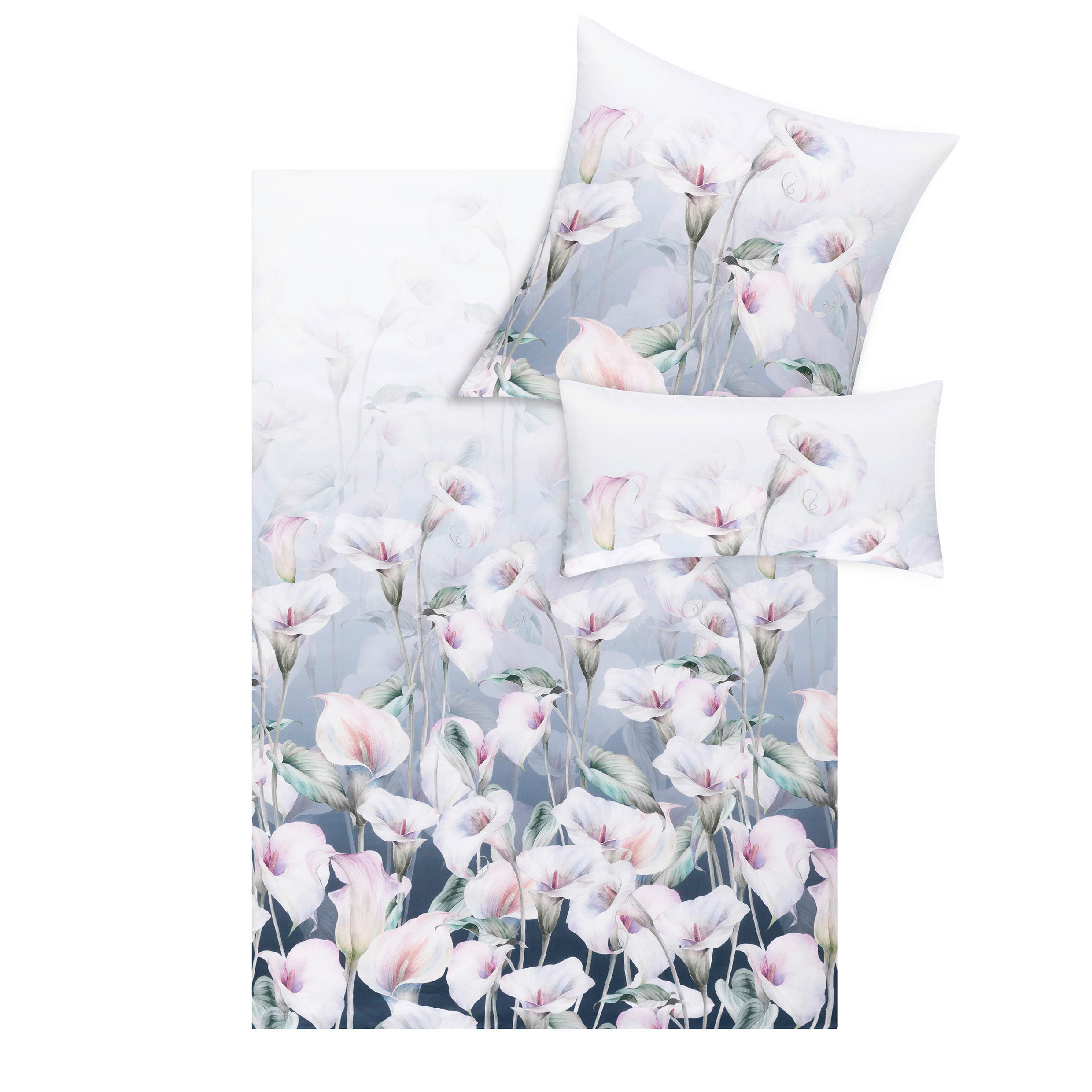 BETTWÄSCHE Luxury Satin 155/220 cm  - Blau, Design, Textil (155/220cm) - Estella