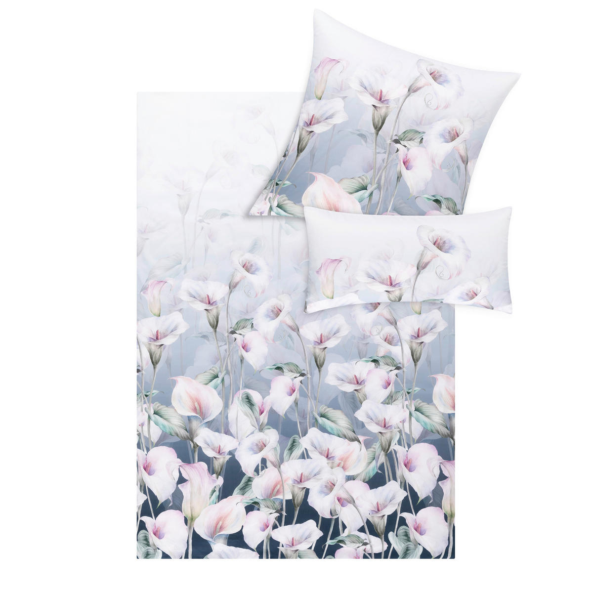 BETTWÄSCHE Luxury Satin 155/220 cm  - Blau, Design, Textil (155/220cm) - Estella