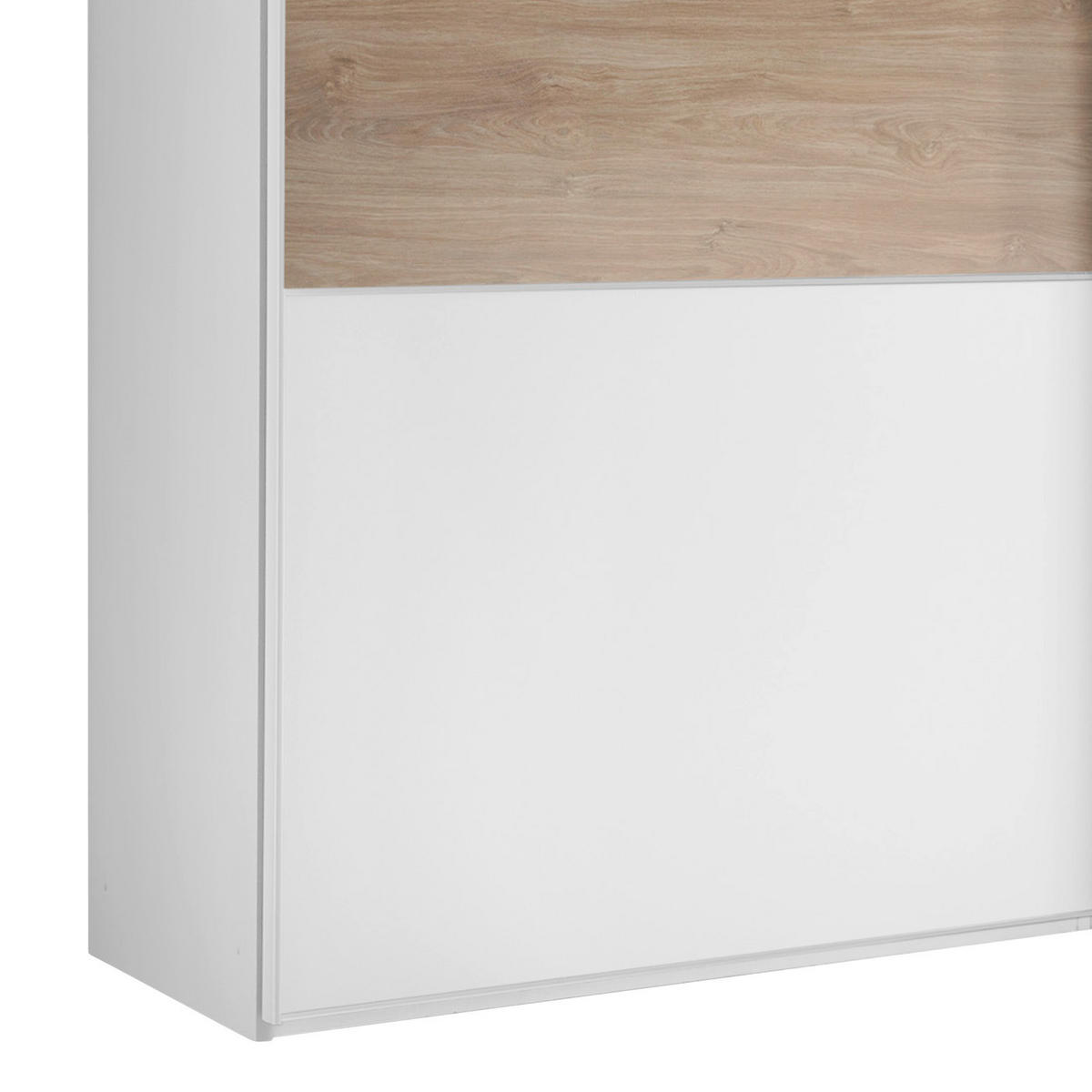 SCHWEBETÜRENSCHRANK in Weiss, Eichefarben  - Weiss/Eichefarben, Modern (249/222/68cm) - MID.YOU