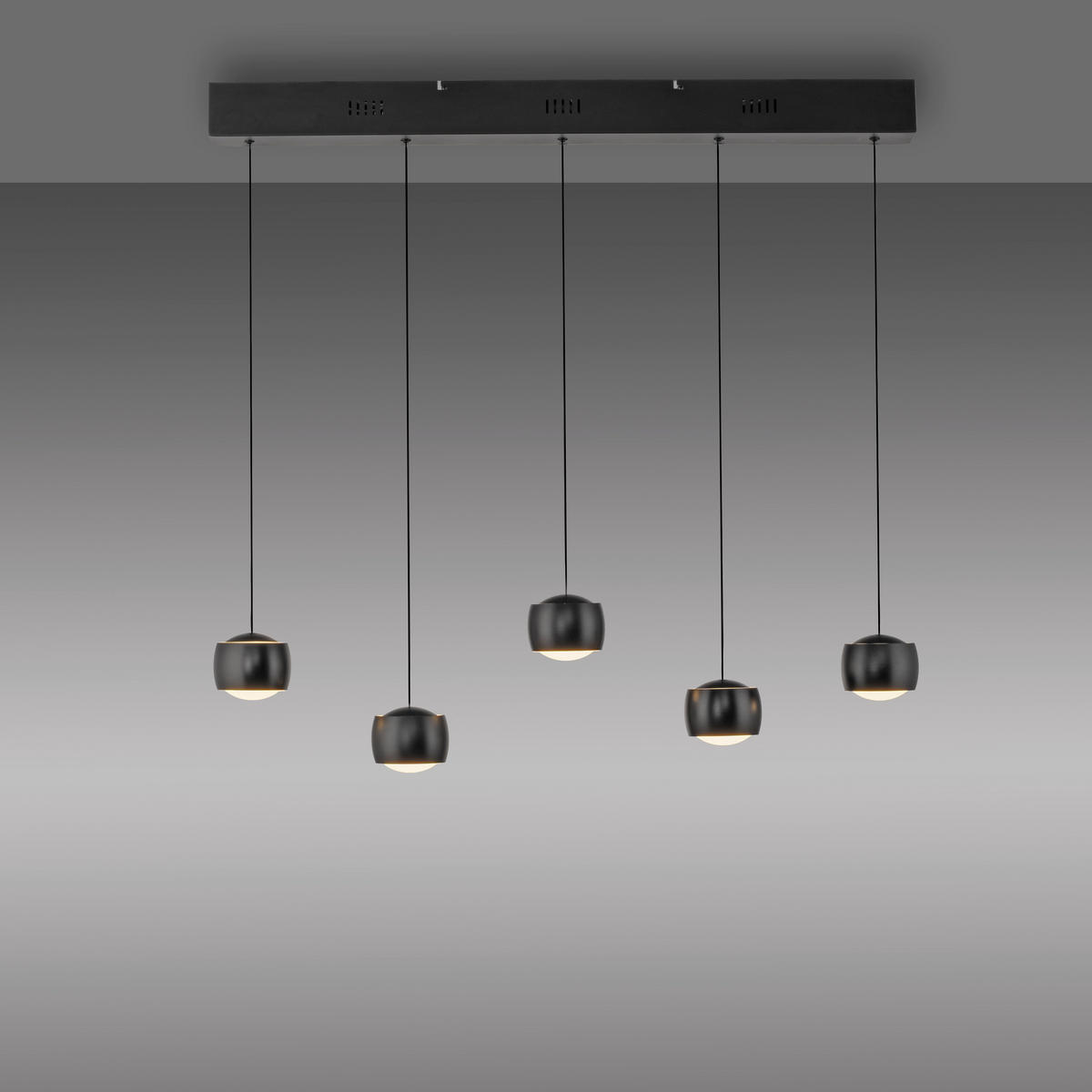 LED-HÄNGELEUCHTE 110/10/220 cm   - Schwarz, Design, Kunststoff/Metall (110/10/220cm)