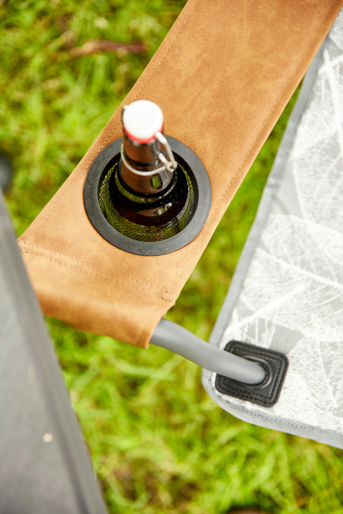 CAMPINGSESSEL - Anthrazit/Grau, KONVENTIONELL, Textil/Metall (90/96/61cm) - Siena Garden