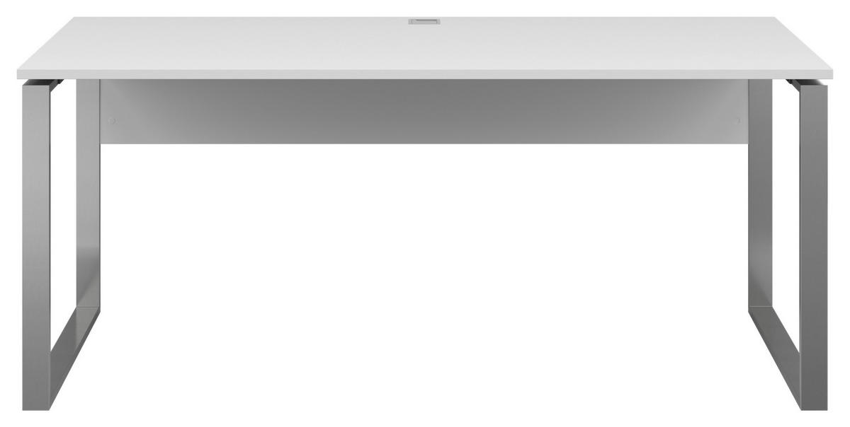 SCHREIBTISCH 180/76/77 cm  in Weiß  - Weiß, KONVENTIONELL, Holzwerkstoff/Metall (180/76/77cm) - Voleo